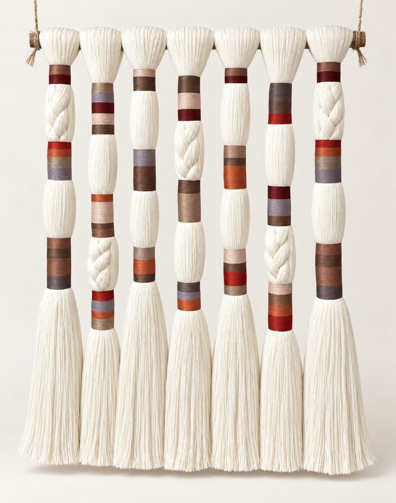 Borlas decorativas de fibra natural