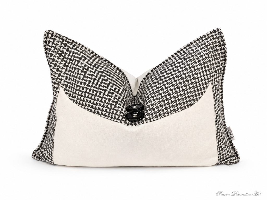 Cojín Houndstooth Bicolor