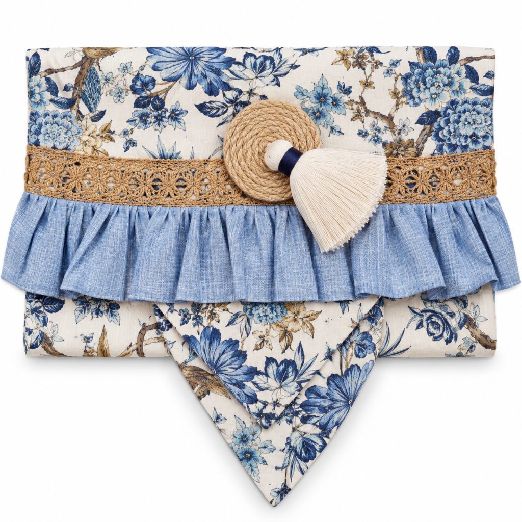 Camino Mesa Floral Azul