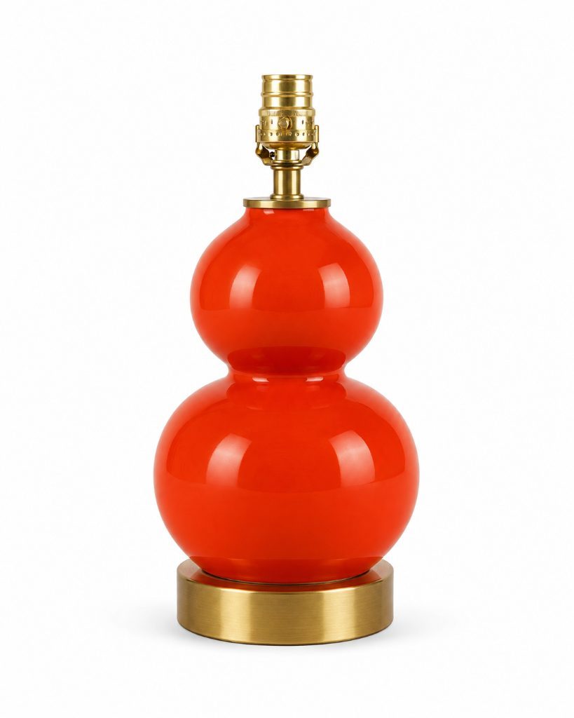Lámpara doble esfera roja