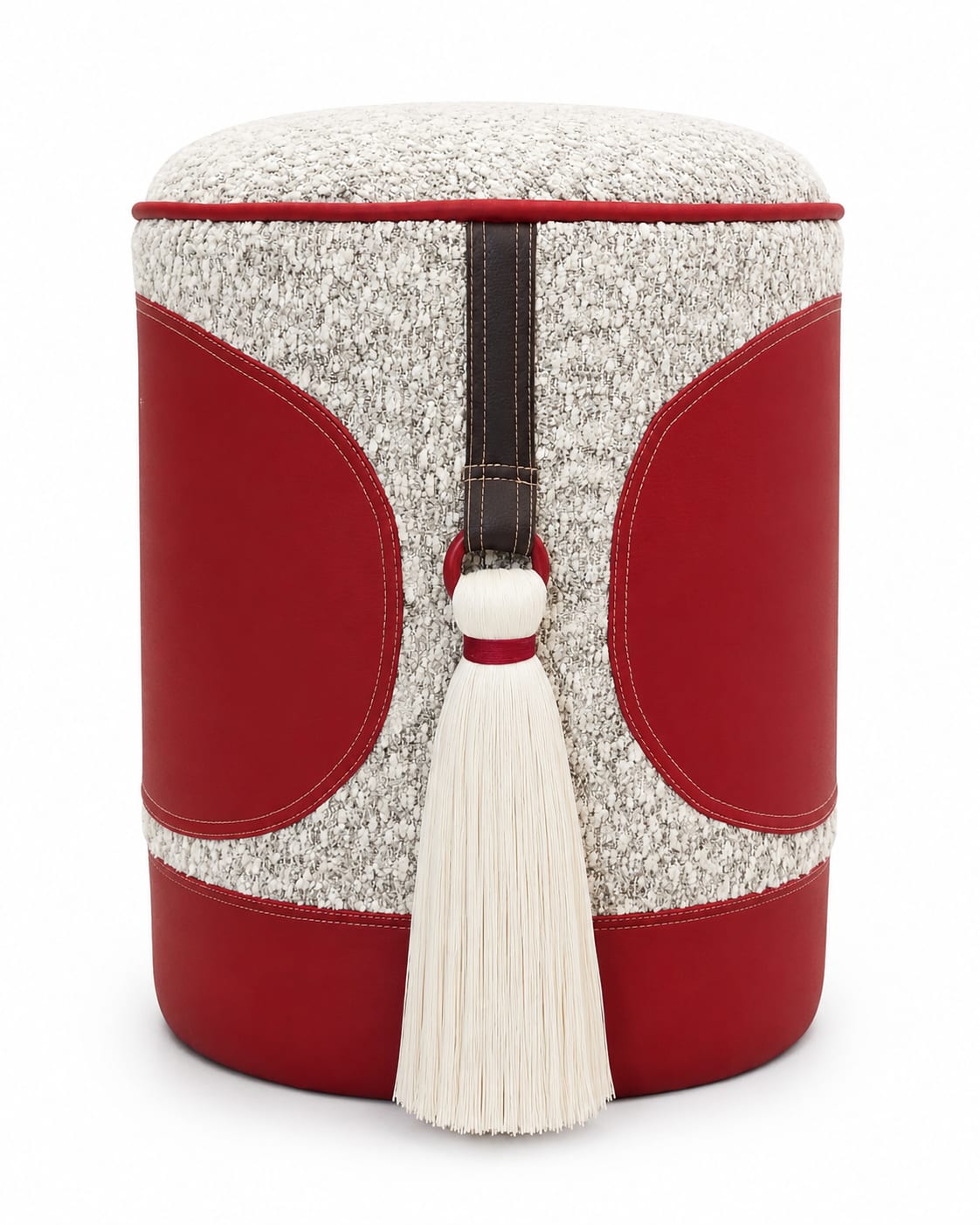 Puff Cilíndrico Decorativo