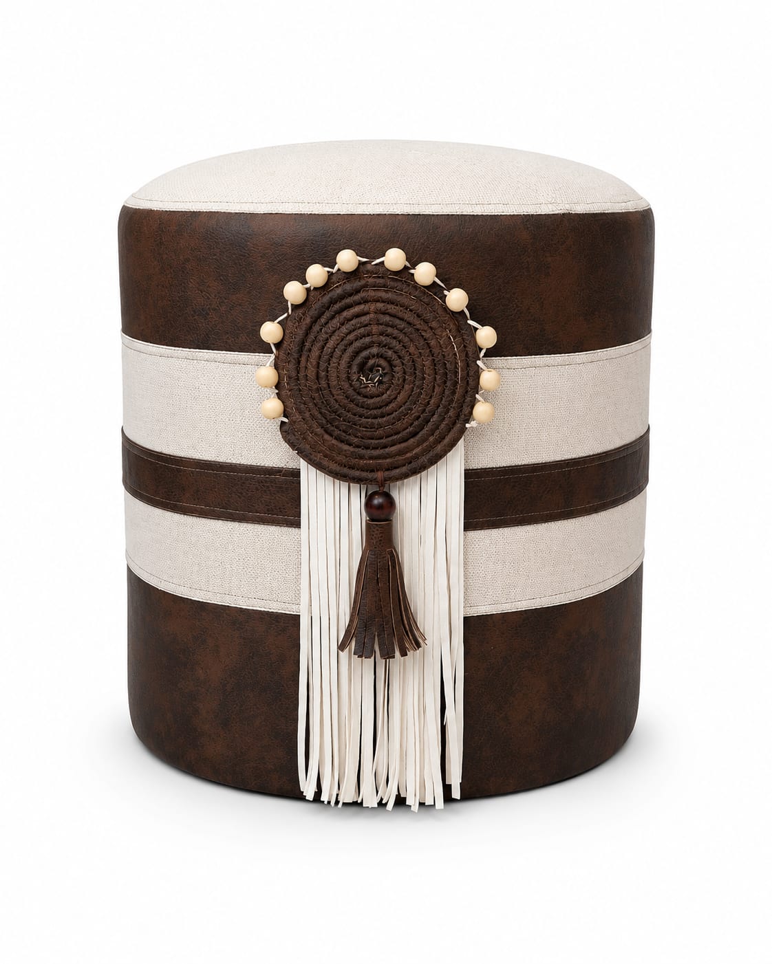 Puf Cilíndrico Decorativo