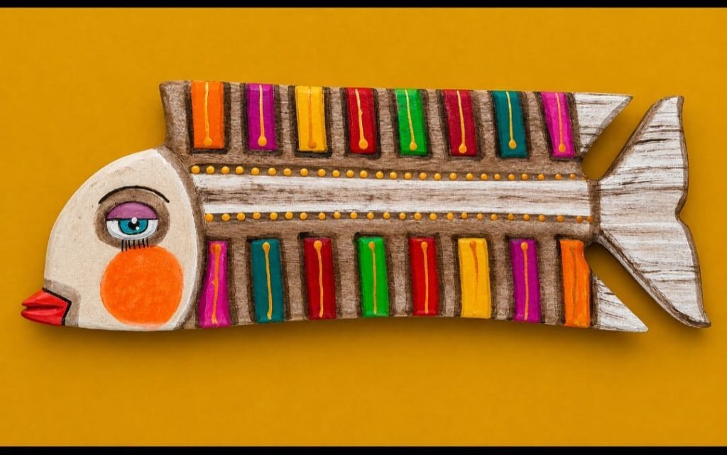 Pez decorativo multicolor